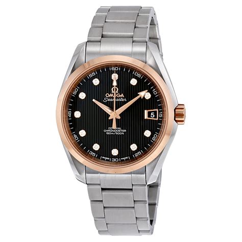 find mens omega seamaster automatic in gold aqua terra|Omega Seamaster aqua terra diamond.